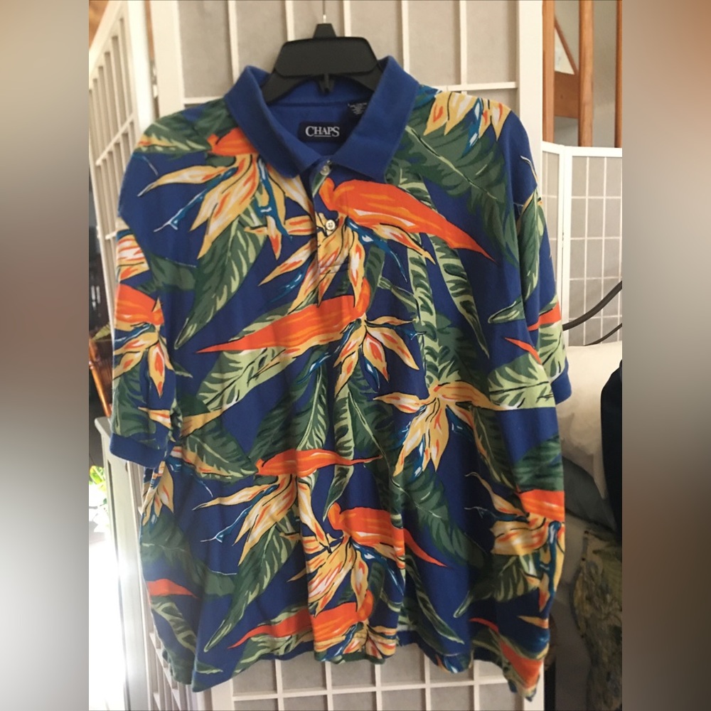 Mens Chaps Polo/ Tropical/XL